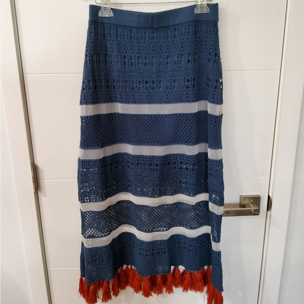 CIA.MARITIMA Crochet Maxi Skirt Size L